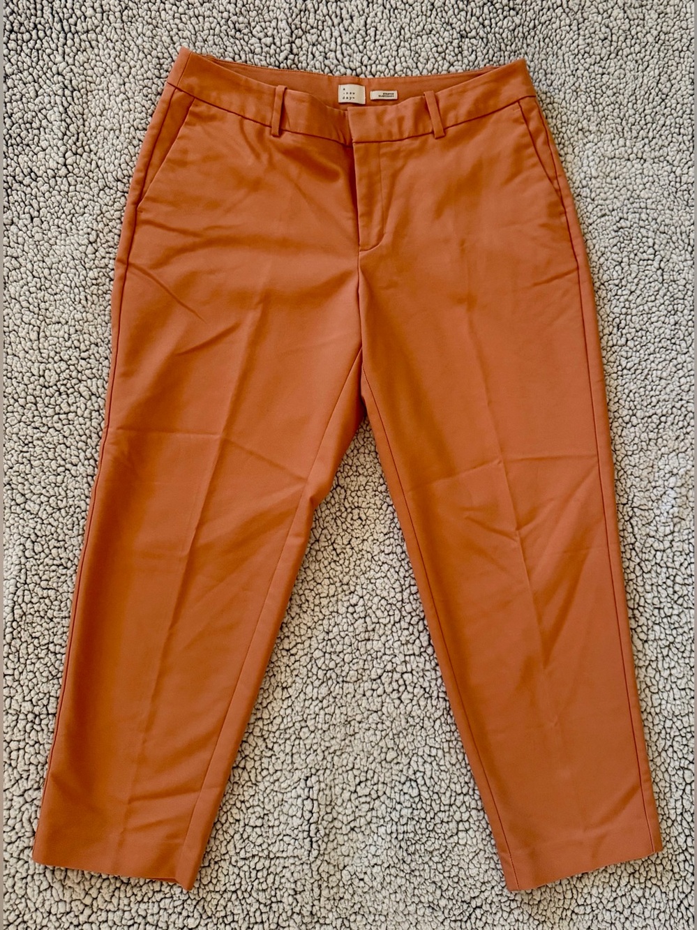 a new day Women's Rust Orange Cropped Dress Pants